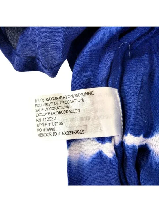 Exist Women's Tie-Dye Sleeveless Rayon Sundress With Floral Embellishments Free - Picture 6 of 8